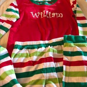 Monogrammed “William” Christmas pjs!